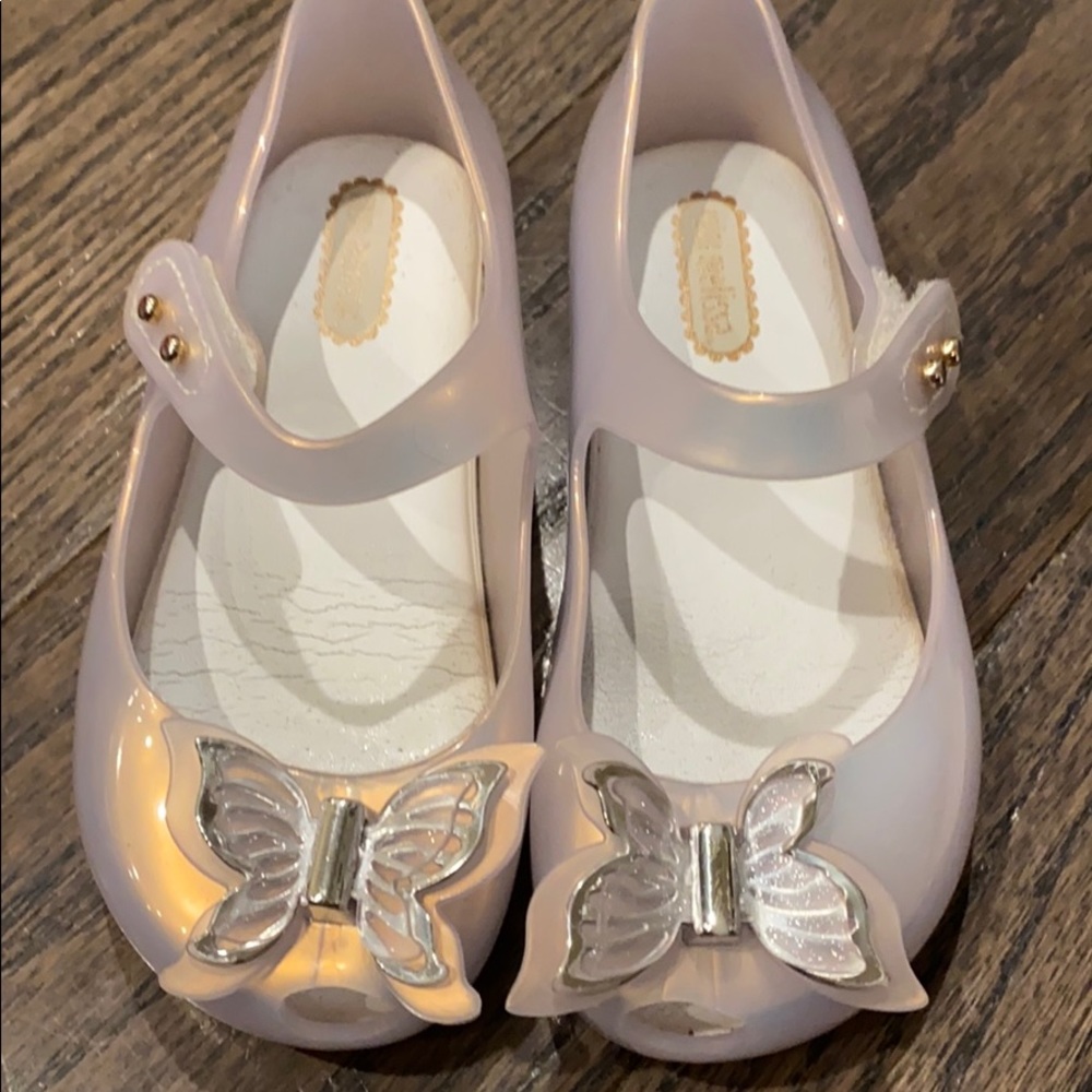 Beautiful iridescent white butterfly Mini Melissas